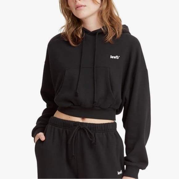 Levi's Tops - Levi's Women's Black Cropped Hoodie